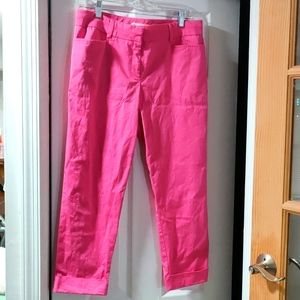NY&C 7th Avenue design studio pink Capri pants, pockets, size 8.